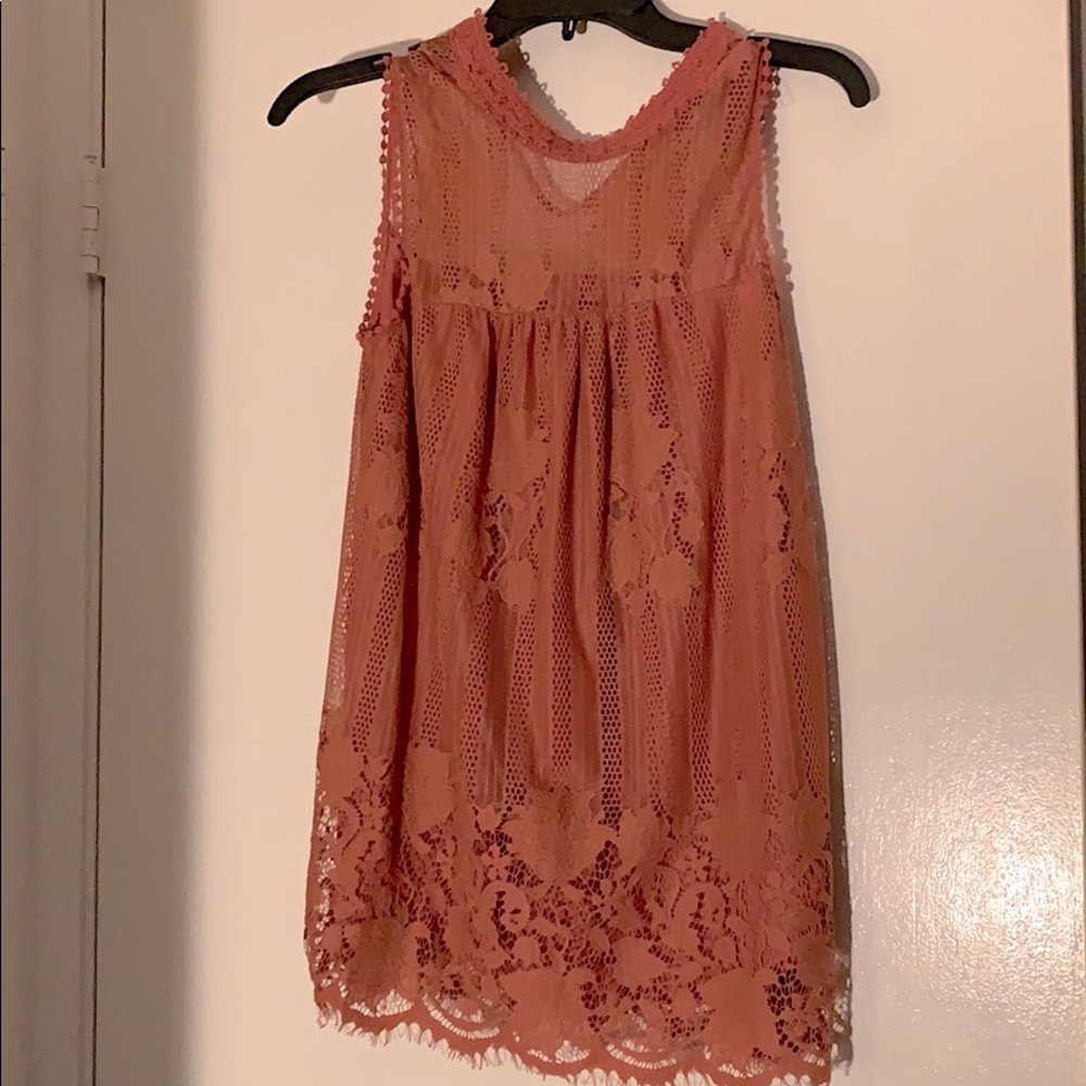 PINK LACE BLOUSE